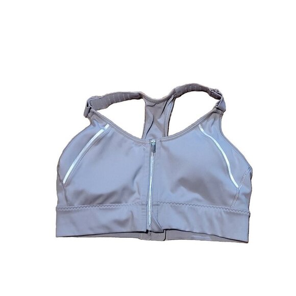 Athleta gray Zip Front Sports Bra Size Small‎ - Picture 1 of 3